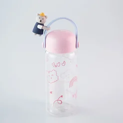 Borraccia In Vetro Little Bear Rosa (400Ml)